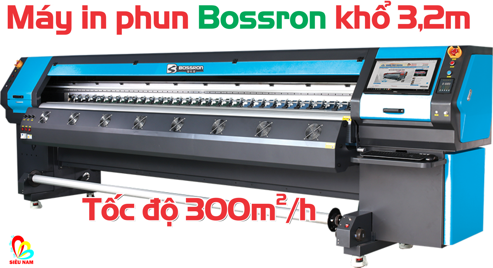 Máy in decal khổ lớn Bossron